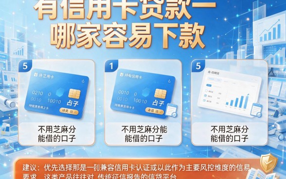 有信用卡贷款哪家容易下款,罗列5个不用芝麻分能借的口子