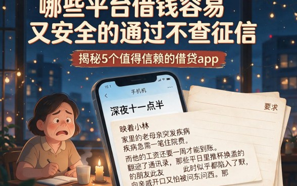哪些平台借钱容易又安全的通过不查征信,揭秘5个值得信赖的借贷app