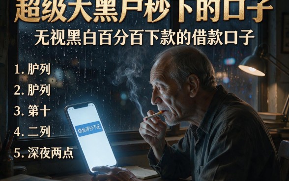 超级大黑户秒下的口子,胪列五个无视黑白百分百下款的借款口子