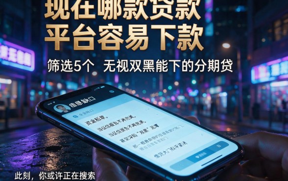 现在哪款贷款平台容易下款,筛选5个无视双黑能下的分期贷