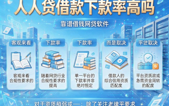 人人贷借款下款率高吗,罗列5个靠谱借钱网贷软件