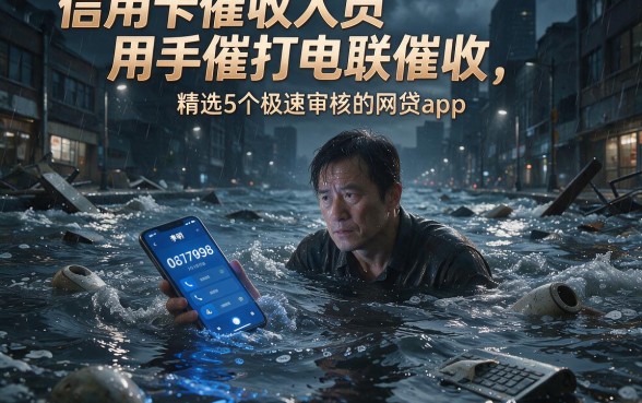 信用卡催收人员用手机打电联催收，精选5个极速审核的网贷app