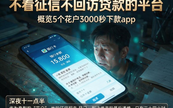 不看征信不回访贷款的平台,概览5个花户3000秒下款app