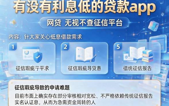 有没有利息低的贷款app,整理5个网贷无视不查征信平台