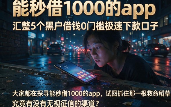 能秒借1000的app,汇整5个黑户借钱0门槛极速下款口子