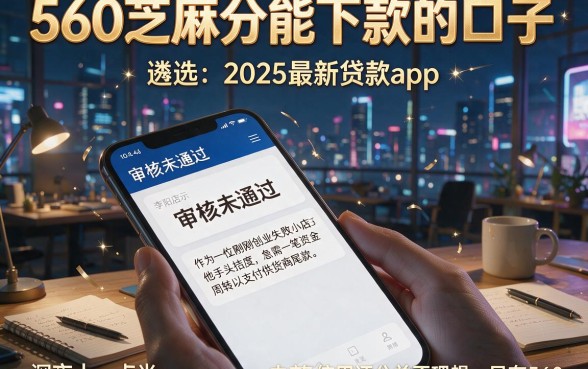 560芝麻分能下款的口子,遴选五个2025最新贷款app