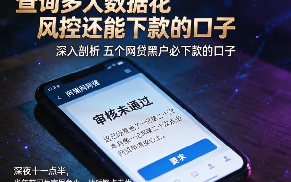 查询多大数据花风控还能下款的口子,深入剖析五个网贷黑户必下款的口子