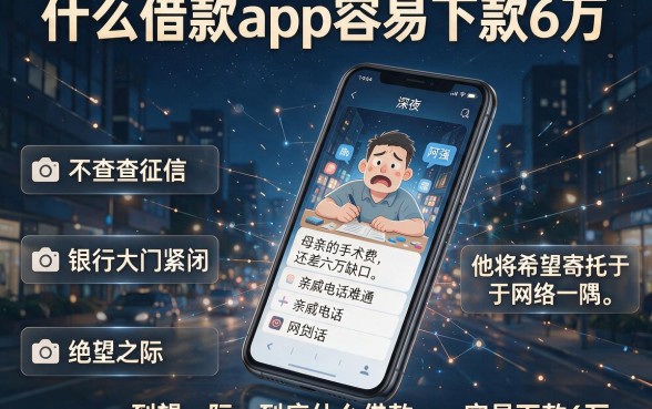 什么借款app容易下款6万,胪列五个不查征信好下款的网贷平台