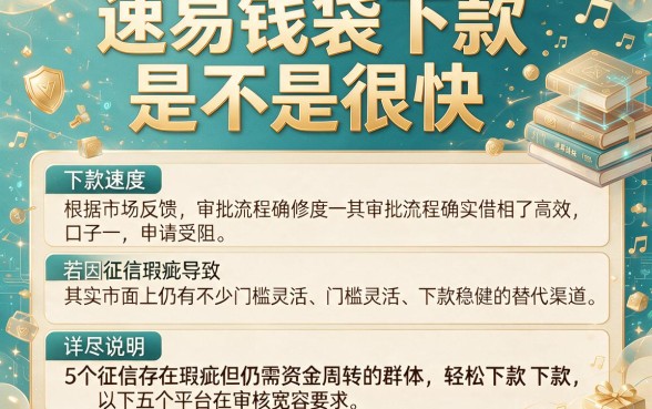 速易钱袋下款是不是很快,详尽说明5个征信瑕疵也能借网贷轻松下款的口子