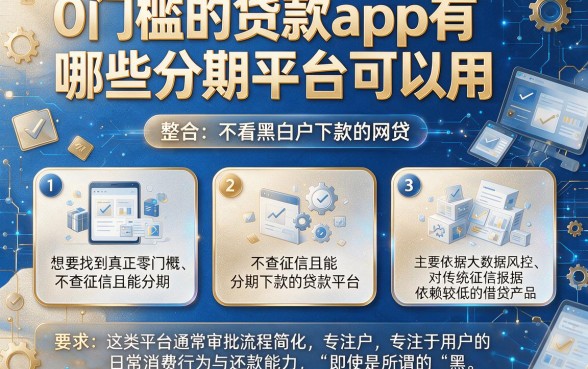 0门槛的贷款app有哪些分期平台可以用,整合五个不看黑白户下款的网贷