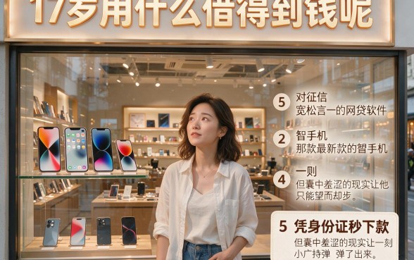 17岁用什么借得到钱呢,理出5个对征信宽松的网贷软件