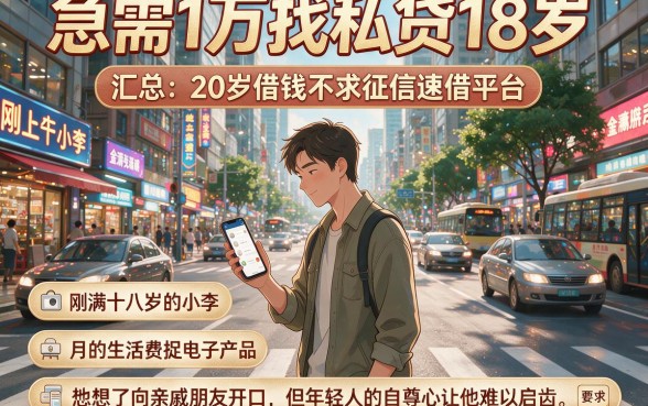 急需1万找私贷18岁，汇总五个20岁借钱不求征信速借平台