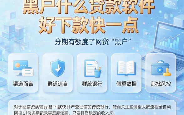 黑户什么贷款软件好下款快一点，罗列五个分期有额度的网贷app