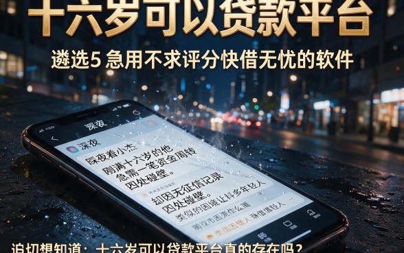 十六岁可以贷款平台，遴选5个急用不求评分快借无忧的软件