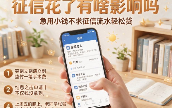 征信花了有啥影响吗，整理5个急用小钱不求征信流水轻松贷的软件
