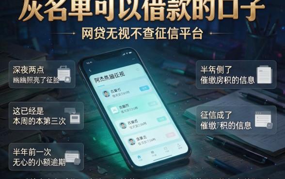 灰名单可以借款的口子,理出五个网贷无视不查征信平台