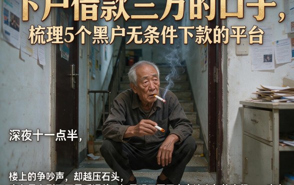 下户借款三万的口子，梳理5个黑户无条件下款的平台
