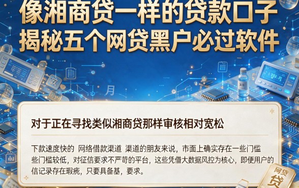 像湘商贷一样的贷款口子,揭秘五个网贷黑户必过软件