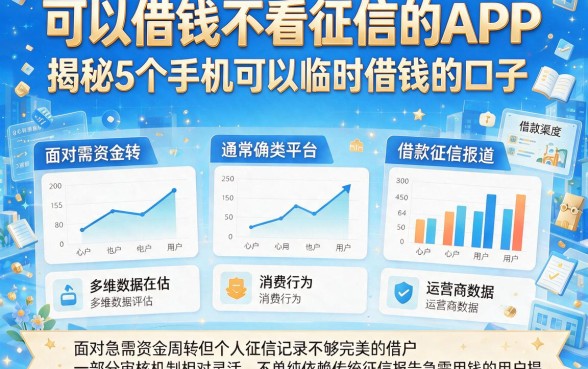 可以借钱不看征信的APP,揭秘5个手机可以临时借钱的口子