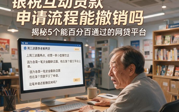 银税互动贷款申请流程能撤销吗,揭秘5个能百分百通过的网贷平台