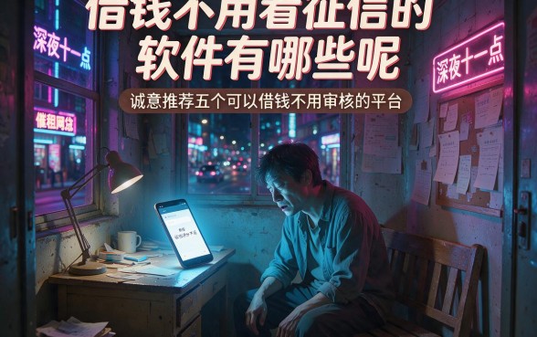 借钱不用看征信的软件有哪些呢,诚意推荐五个可以借钱不用审核的平台