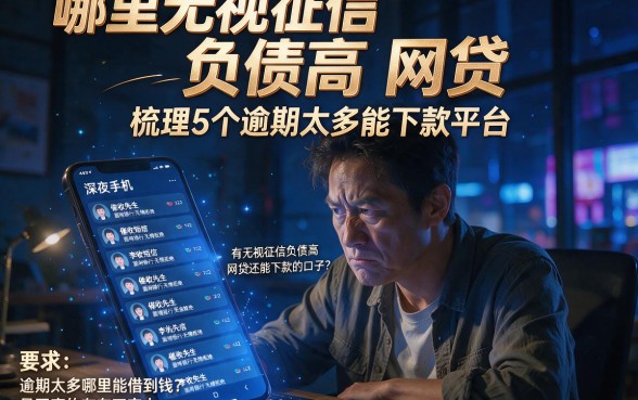 哪里无视征信 负债高 网贷，梳理5个逾期太多能下款平台