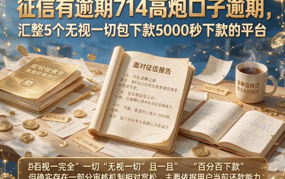征信有逾期714高炮口子逾期,汇整5个无视一切包下款5000秒下款的平台