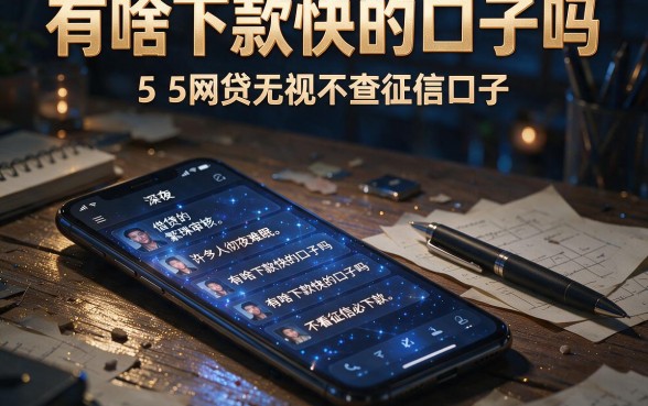 有啥下款快的口子吗,梳理5个网贷无视不查征信口子