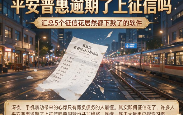 平安普惠逾期了上征信吗,汇总5个征信花居然都下款了的软件