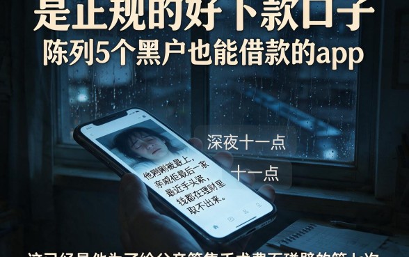 是正规的好下款口子,陈列5个黑户也能借款的app