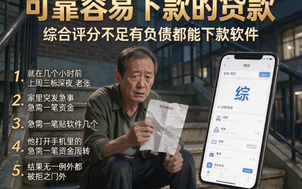 可靠容易下款的贷款,详细阐述五个综合评分不足有负债都能下款软件