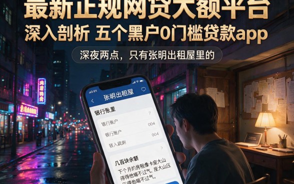 最新正规网贷大额平台,深入剖析五个黑户0门槛贷款app