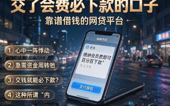 交了会费必下款的口子,概括五个靠谱借钱的网贷平台