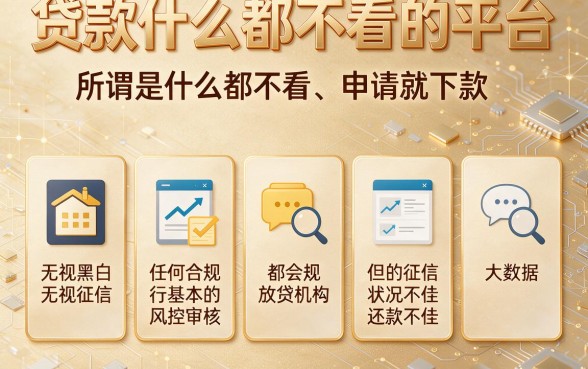 贷款什么都不看的平台,罗列5个无视黑白无视征信申请就下款的软件