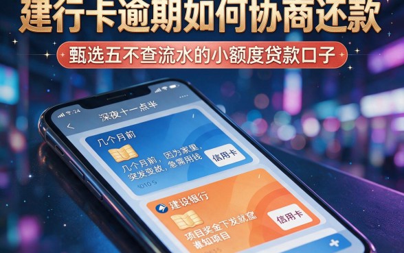 建行卡逾期如何协商还款，甄选五个不查流水的小额度贷款口子