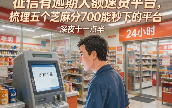 征信有逾期大额速贷平台,梳理五个芝麻分700能秒下的平台