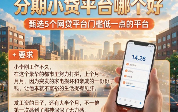 分期小贷平台哪个好，甄选5个网贷平台门槛低一点的平台