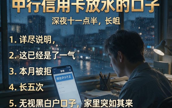 中行信用卡放水的口子，详尽说明五个无视黑白户口子