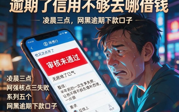 逾期了信用不够去哪借钱，胪列五个网黑逾期下款口子