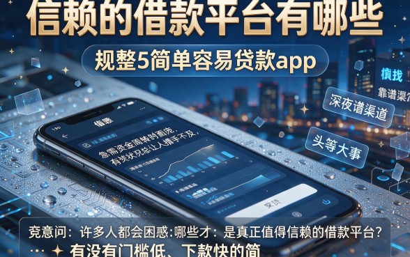 信赖的借款平台有哪些，规整5个简单容易贷款app