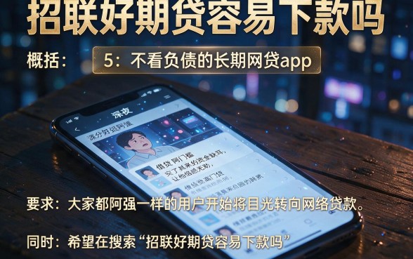 招联好期贷容易下款吗,概括5个不看负债的长期网贷app