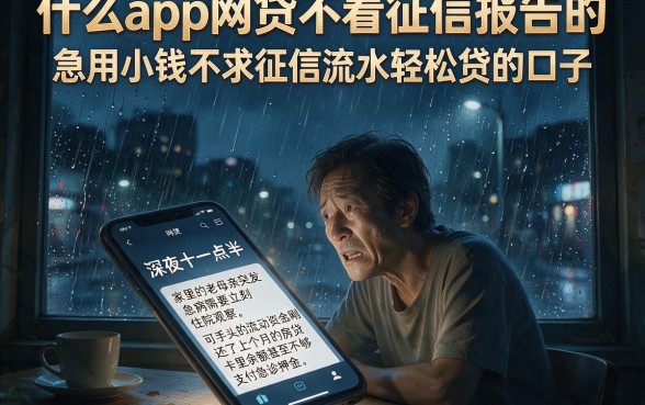 什么app网贷不看征信报告的，枚举五个急用小钱不求征信流水轻松贷的口子
