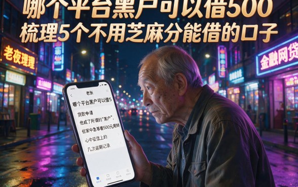 哪个平台黑户可以借500,梳理5个不用芝麻分能借的口子