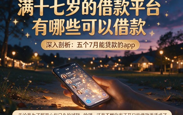 满十七岁的借款平台有哪些可以借款,深入剖析五个7月能贷款的app