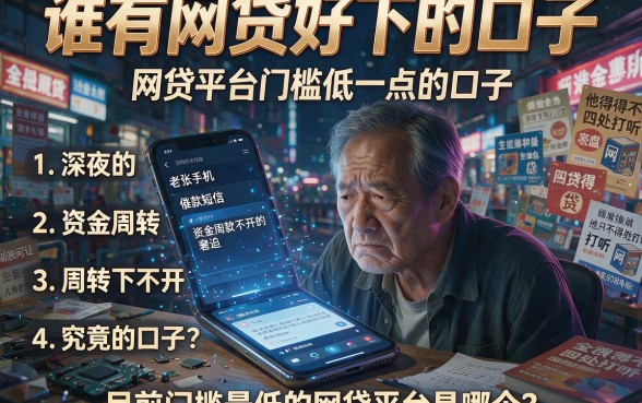 谁有网贷好下的口子,罗列五个网贷平台门槛低一点的口子