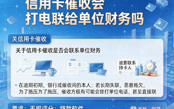 信用卡催收会打电联给单位财务吗，规整5个无视评分的贷款软件