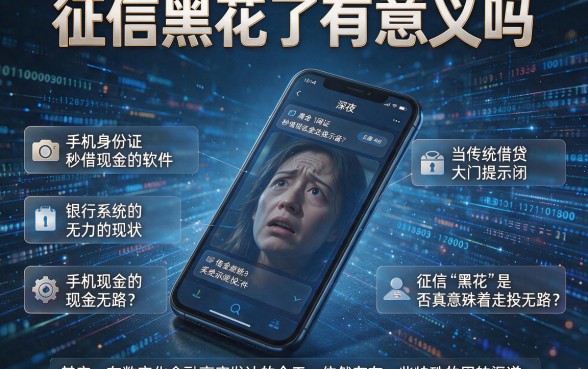 征信黑花了有意义吗，归纳五个手机身份证秒借现金的软件