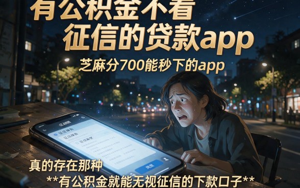 有公积金不看征信的贷款app,归纳5个芝麻分700能秒下的app
