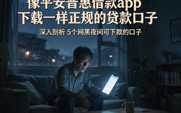 像平安普惠借款app下载一样正规的贷款口子,深入剖析5个网黑夜间可下款的口子