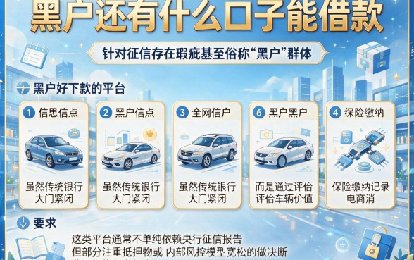 黑户还有什么口子能借款,枚举五个黑户好下款的平台
